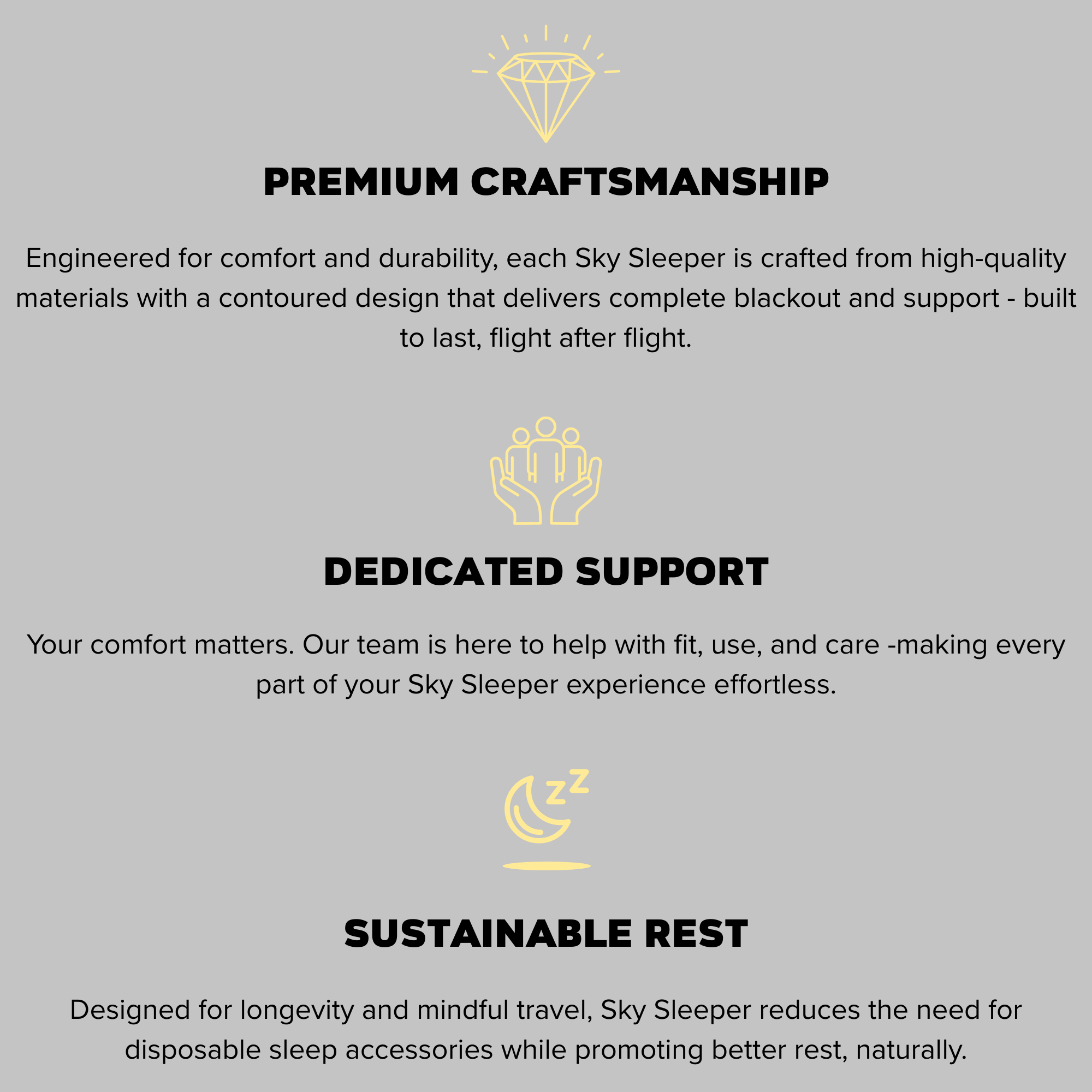  SkySleeper™ product features 